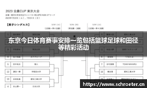 东京今日体育赛事安排一览包括篮球足球和田径等精彩活动