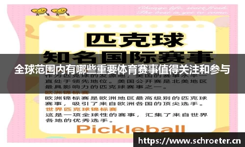 全球范围内有哪些重要体育赛事值得关注和参与