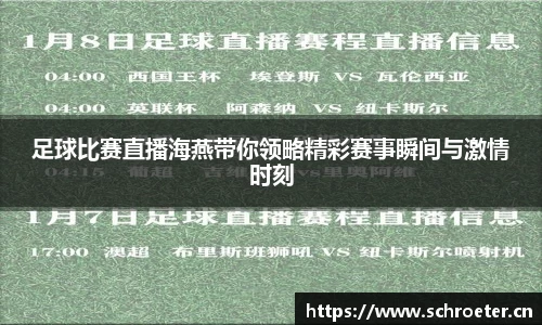 足球比赛直播海燕带你领略精彩赛事瞬间与激情时刻