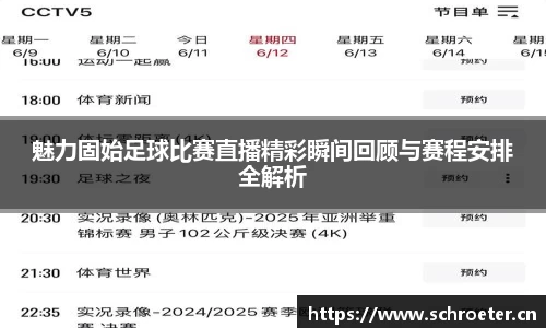 魅力固始足球比赛直播精彩瞬间回顾与赛程安排全解析