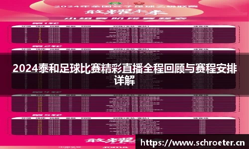 2024泰和足球比赛精彩直播全程回顾与赛程安排详解