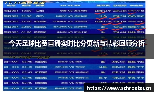 今天足球比赛直播实时比分更新与精彩回顾分析