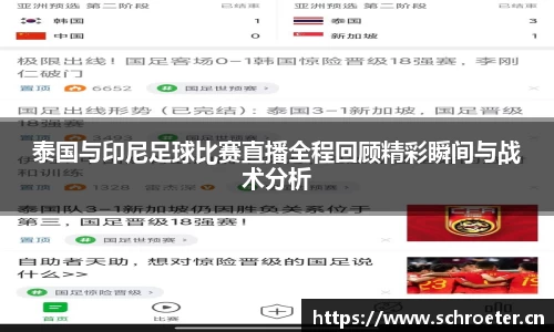 泰国与印尼足球比赛直播全程回顾精彩瞬间与战术分析