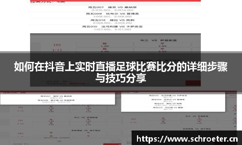 如何在抖音上实时直播足球比赛比分的详细步骤与技巧分享